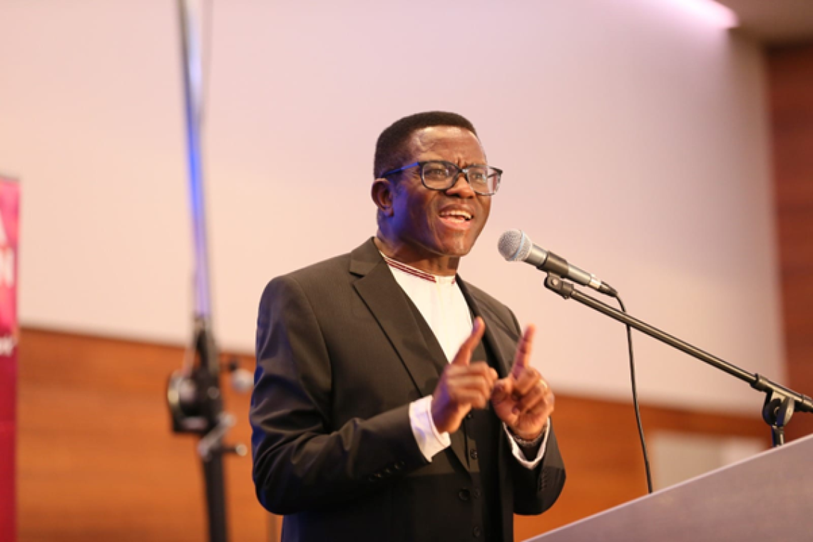 The Katikkiro Charles Peter Mayiga, addressed the Buganda Bumu 2023 crowd at the Hyatt Regency Hotel, Seattle, USA 